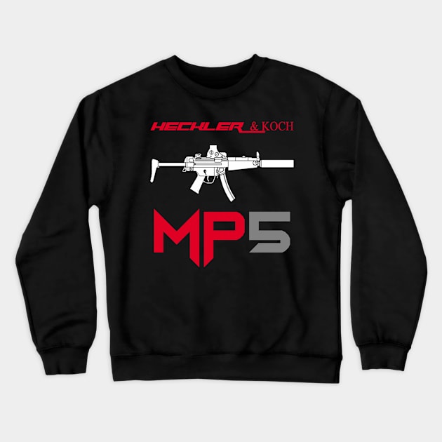 H and K MP5 Crewneck Sweatshirt by Aim For The Face